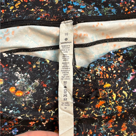 Lululemon Fast & Free 7/8 Tight II *Nulux 25” – Flowerescent Multi | Size 10 - Picture 5 of 5